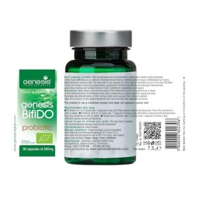 Genesis Bifido Bio Vegan Probiotic with Lactobacillus and Bifidobacterium Strains may support Gut Helth, Digestion, Immune sy