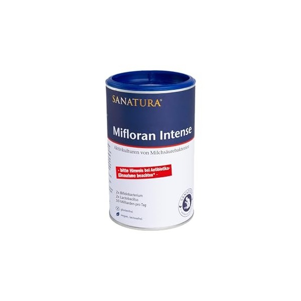 Sanatura Mifloran Intense - 200 g - Bactéries lactiques hautement dosées - 50 milliards dUFC par dose quotidienne - Formatio