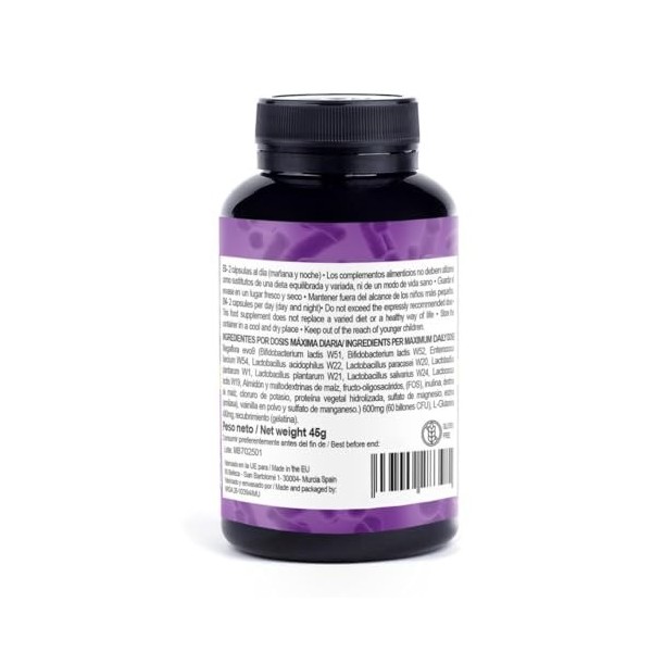 Probiotique Flore Intestinale | Inuline et Glutamine | Système Immunitaire, Colon Irritable | Probiotiques et Prébiotiques In