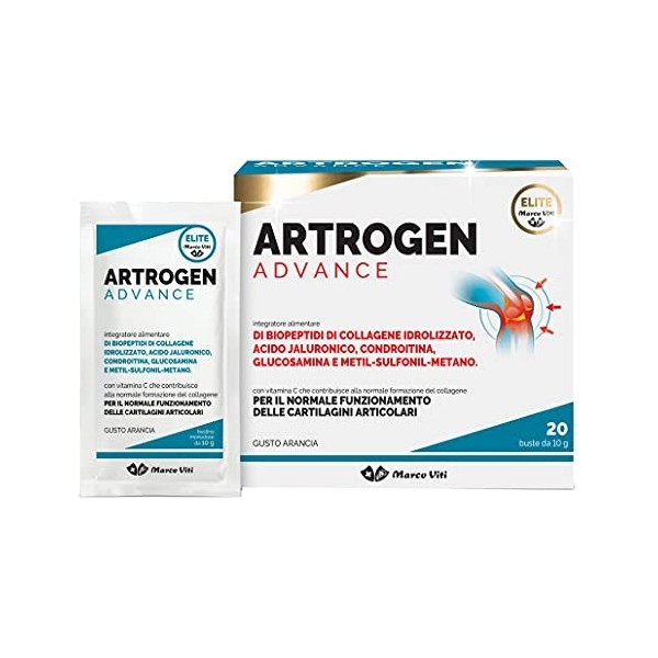 Marco Viti Artrogen Advance Integratore Alimentare, 20 Bustine Da 10g