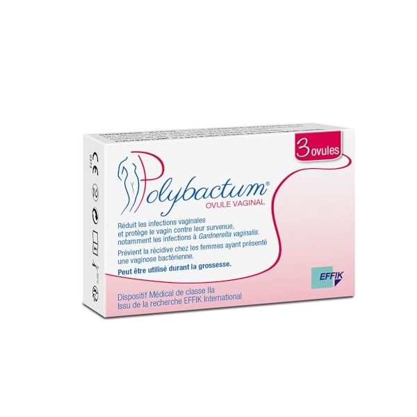 Effik Polybactum Ovule Vaginal 3 Ovules Bactéries et levures