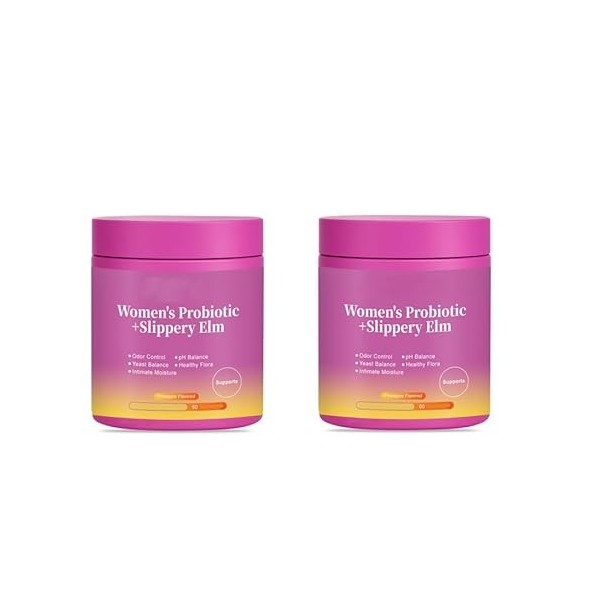 Her Juicy Womens Probiotique + Orme glissant | Soutient léquilibre du pH, Odeur | Végétalien, sans gluten l 60 unités,1Pcs Ba...