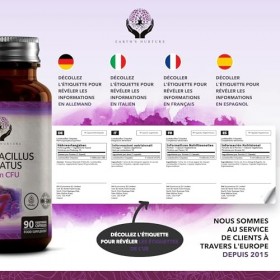 EN Lactobacillus Crispatus | 90 Probiotiques Puissants pour Femmes - 5 Milliards dUFC par Portion | Sans OGM Sans Gluten San