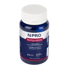 NPRO MULTIPRObiota 30cap. – complément complet proposé en gélules pratiques, boîte de 30 gélules, contribue au fonctionnement