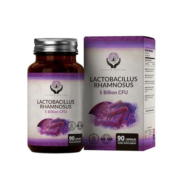 EN Lactobacillus Rhamnosus | 90 Capsules Probiotique Haute Concentration - 5 milliards CFU de Probiotiques L-Rhamnosus par po