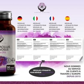 EN Lactobacillus Rhamnosus | 90 Capsules Probiotique Haute Concentration - 5 milliards CFU de Probiotiques L-Rhamnosus par po