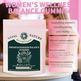 Lot de 2 Gummies Équilibre Féminin Premium - Saveur Ananas Hawaïen | Soutien du PH Intime & Défenses Immunitaires | Complémen