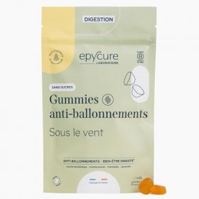 EPYCURE - Gummies Anti-Ballonnements - Digestion Facile sans Ballonnements - 100% Naturel - Menthe, Camomille, Bifidobacteriu...
