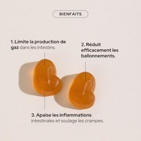 EPYCURE - Gummies Anti-Ballonnements - Digestion Facile sans Ballonnements - 100% Naturel - Menthe, Camomille, Bifidobacteriu...