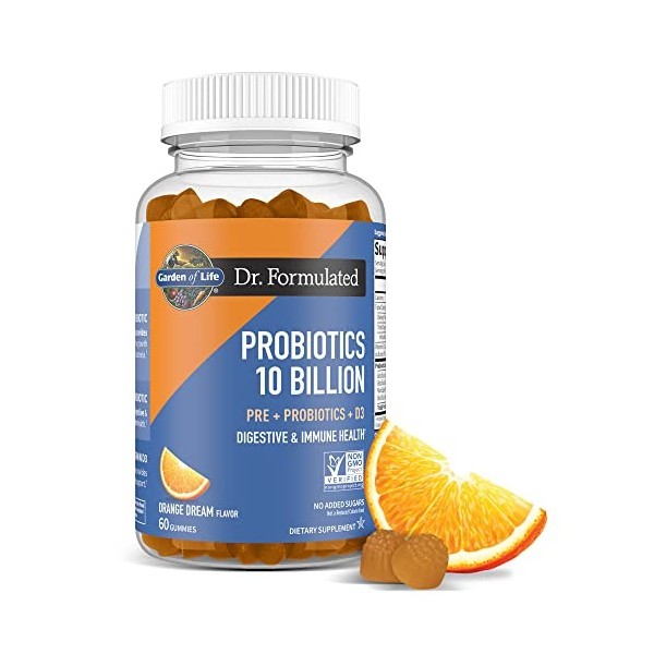 Garden of Life Dr. Formulated Probiotics 10 Billion, Orange Dream - 60 gummies Bactéries et levures