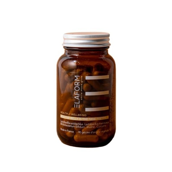 Complément Alimentaire - Digestion, Réduit Gonflements & Ventre Plat - Probiotiques, Curcuma - Fabriqué en France - Healthy B