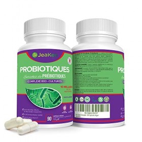JeaKen PROBIOTIQUES Enrichi en Prébiotiques - Complément Alimentaire Contre les Ballonnements - Soutient la Santé Intestinale