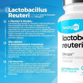 Lactobacillus Reuteri 10 Milliards UFC/Gélule - Cure Complète +3 Mois - L-Reuteri - Probiotique - Ferment Lactique - Freshcar