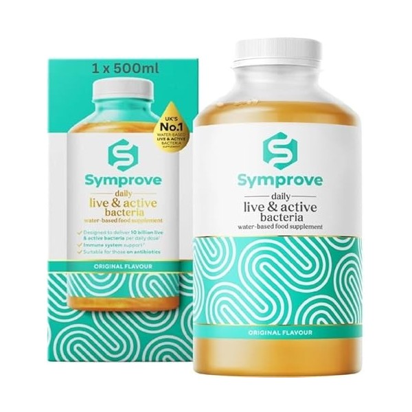 SympDaily Live&Active Bacteria Complément alimentaire à base deau, 500 ml, mangue et fruit de la passion