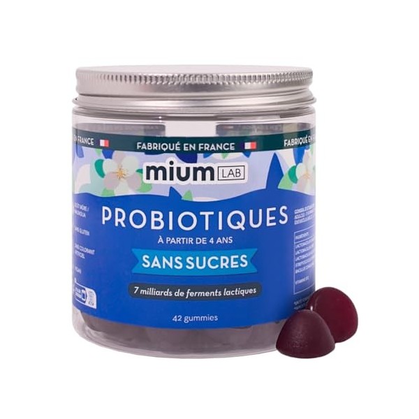 Mium Lab - Probiotiques 5 souches & 7 Milliards dUFC - Renforcement Flore Intestinale, Digestion, Transit régulier - Adultes ...