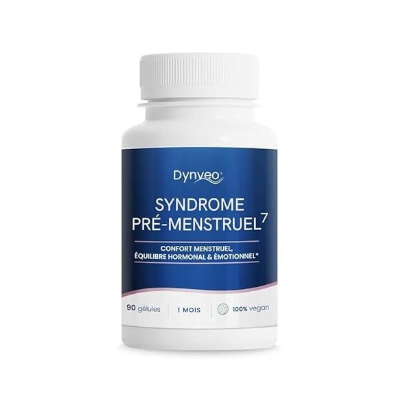 Complexe Syndrome Prémenstruel - 90 Gélules - Apaiser les inconforts liés aux SPM - 7 actifs naturels plantes & vitamines p