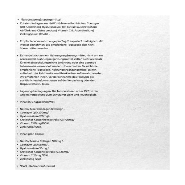 Medso - Paquet PaKaNa pour la beauté de la peau - 6 ingrédients actifs - Jeunesse - Beauté - 100 gélules 25 portions 