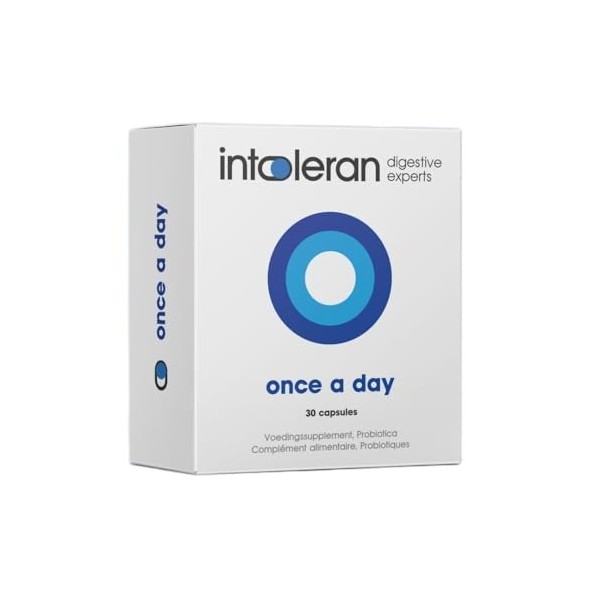 Intoleran Once a Day - 30 gélules | Complément alimentaire probiotique pour lintolérance au lactose | Produit activement le