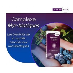 Extrait de myrtille - 25% anthocyanes | Myrtille & probiotiques | Complément alimentaire - Equilibre digestif - Santé oculair