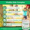 Sachets faciles VitaBio Kids Complex. Digestion, soutien immunitaire et rétablissement après une maladie. Convient aux nourri
