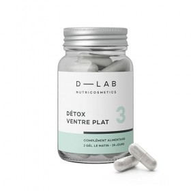 D‑LAB Détox Ventre Plat | Complément Minceur 28 Jours | Probiotiques et L Gasseri | Argile et Charbon Actif | Detox Minceur R