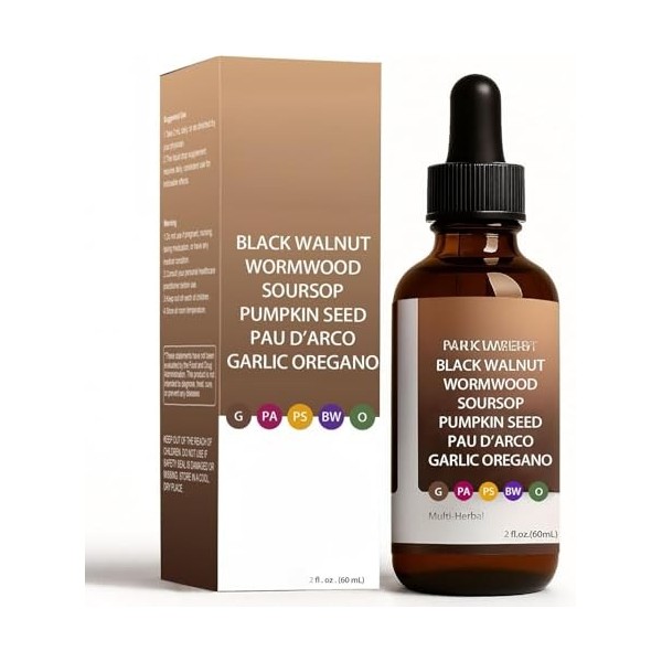 Nutralis Black Walnut Absinthe Gut Cleanse, Soutient léquilibre intestinal et digestif, Améliore lénergie,1PCS Bactéries et l...