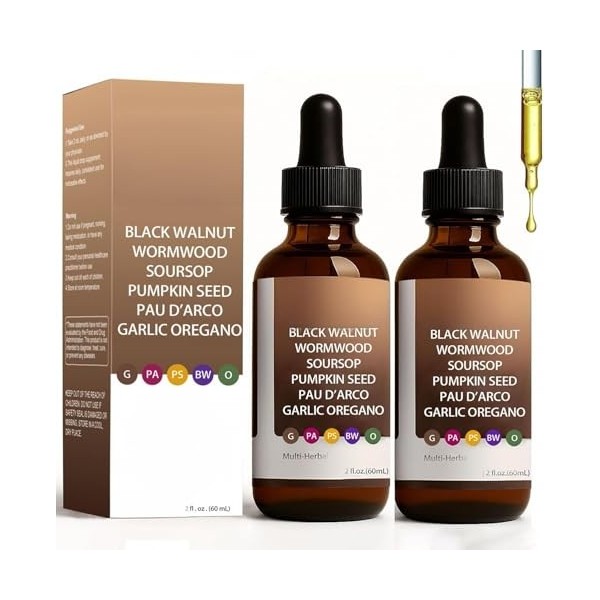 Nutralis Black Walnut Absinthe Gut Cleanse, Soutient léquilibre intestinal et digestif, Améliore lénergie,1PCS Bactéries et l...