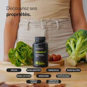 BerbeGlucid - Pour Glucose et Glucides - Berbérine, Mûrier, Cannelle, Chrome et Probiotique - 90 Gélules Véganes, Sans Additi