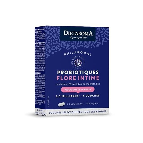 Philaromal Flore Intime - Complément alimentaire probiotique pour la flore intime - 20 gélules