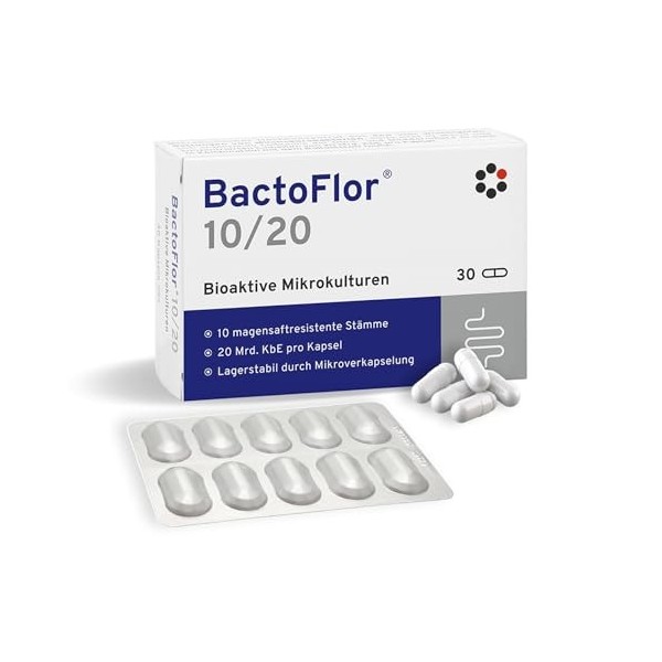 BactoFlor 10/20 aktive Bakterienkulturen Kapseln, 30 pc Capsules