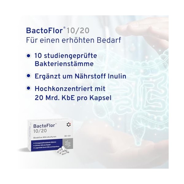 BactoFlor 10/20 aktive Bakterienkulturen Kapseln, 30 pc Capsules