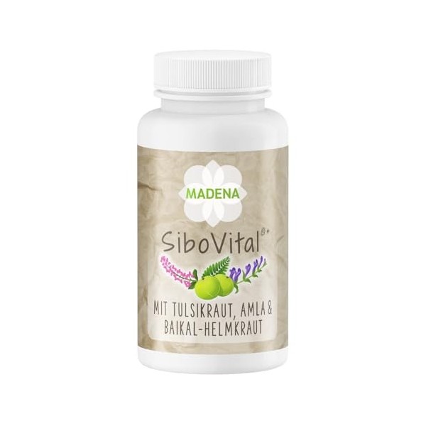 MADENA SiboVital - Complexe végétal chez SIBO pour soutenir la muqueuse intestinale - 60 gélules avec tulsi, amla, scarpentia