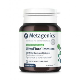 Metagenics UltraFlora Immune - Double Action - 30 miliards de Probiotiques et Vitamine D - Soutient immunitaire - Équilibre d