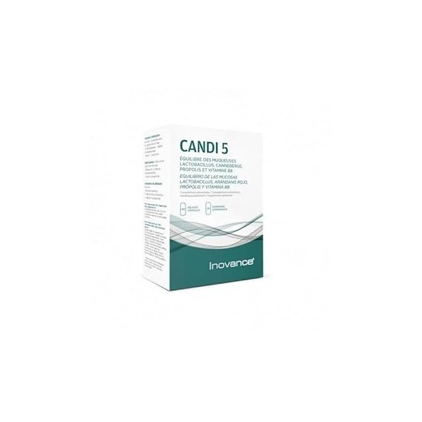 INOVANCE CANDI 5 30comp+30cap. – gélules qui facilitent la supplémentation quotidienne, boîte de 30 comprimés, contribue au f