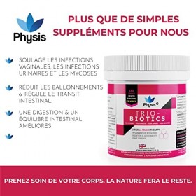 Physis Orale Femme | 180 Cachets | Traitement Muguet, Cystite, UTI &Vaginite Bactérienne | Bactéries Utiles | 3in1 Flore Inte...