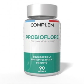 COMPLEM Probioflore – Probiotiques Multi-Souches – Flore Intestinale & Microbiote – 90 Gélules Gastro-Résistantes – Complémen