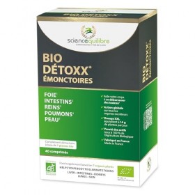 BIO DÉTOXX émonctoires – Détox naturelle complète – 7 plantes bio – Programme 10 jours – 40 comprimés – Fabriqué en France