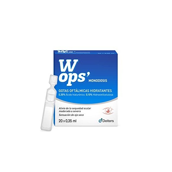 WOPS gotas humectantes 0,3% 20monodosis – se dose précisément selon la quantité recommandée, complément alimentaire sous form