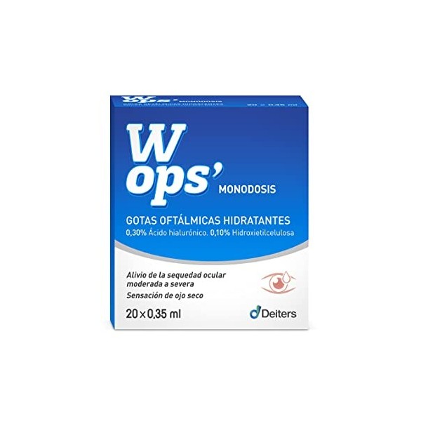WOPS gotas humectantes 0,3% 20monodosis – se dose précisément selon la quantité recommandée, complément alimentaire sous form