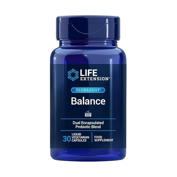 Life Extension - FLORASSIST® Balance 30 Gélules – Bactéries Intestinales Hautement Dosées pour un Soutien Optimal - Végétarie