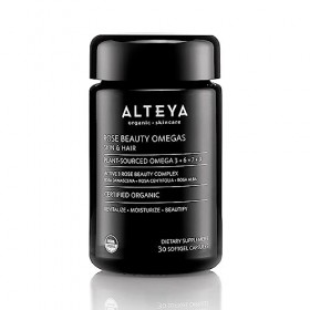 Alteya Organics Beauty Oméga 3,6,7,9 avec Rose Otto – Pour une peau nette, des cheveux denses et des ongles forts – Complémen