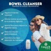 Bowel Cleanser 75 capsules. Contient différents ingrédients pour aider à nettoyer lensemble du système digestif et intestina