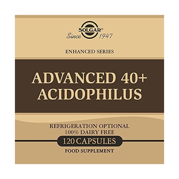 Solgar Advanced 40+ Acidophilus Vegetable Capsules - Pack of 2 60 each 