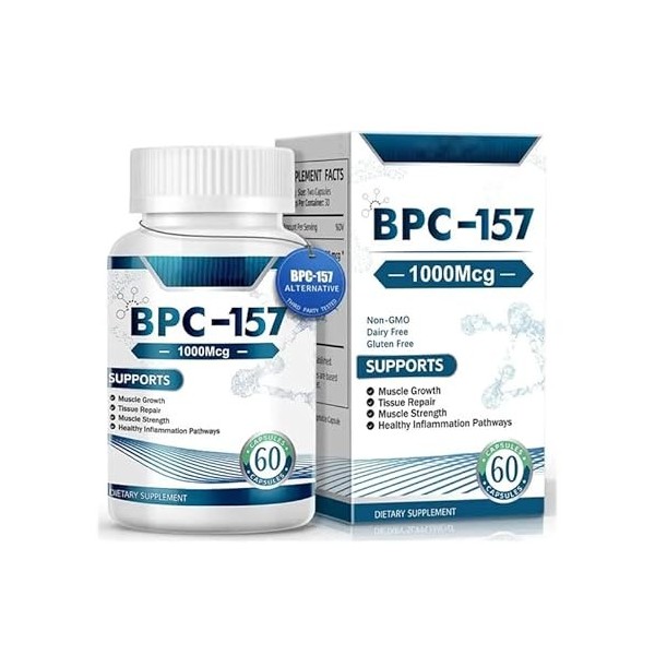 NOUVEAU-𝟭𝟱𝟳 PEPTIDE - 1000MCG, SANTÉ GUT | Sans gluten, sans produits laitiers, sans OGM