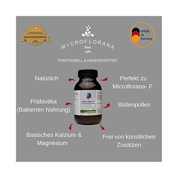 Micro Basic - Nourriture pour bactéries intestinales - Prébiotique naturel - 250 g de poudre - De Microflorana