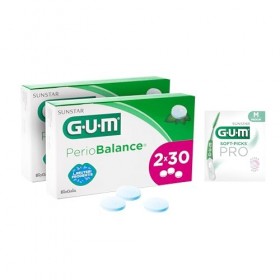 GUM PerioBalance/Complément alimentaire/Contient Limosilactobacillus reuteri Prodentis/Agréable arôme à menthe fraîche / 2 x 