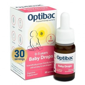OptiBac Pour Votre Bébé | 1 Milliard Bonnes Bactéries | Complément Alimentaire Naturel | Approvisionnement dun Mois | Goutte