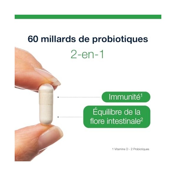 Metagenics UltraFlora Intestin Sensible - 60 milliards de probiotiques - 2-en-1 : Flore intestinale1 et immunité2 - Soutien I