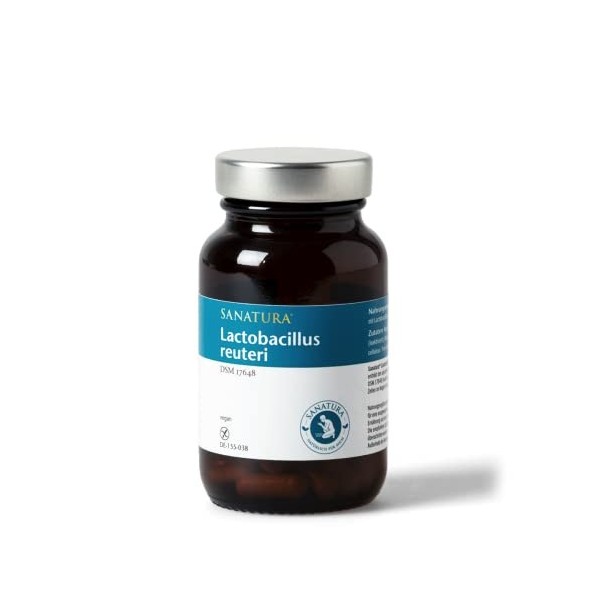 Sanatura Lactobacillus reuteri – 60 Kapseln – Milchsäurebakterien inaktiviert – wohltuend für den Magen – 20 Mrd pro Tagesdos