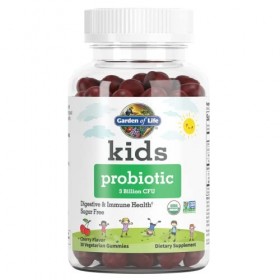 Garden of Life Kids Probiotic, 3 Billion CFU Cherry - 30 gummies Bactéries et levures